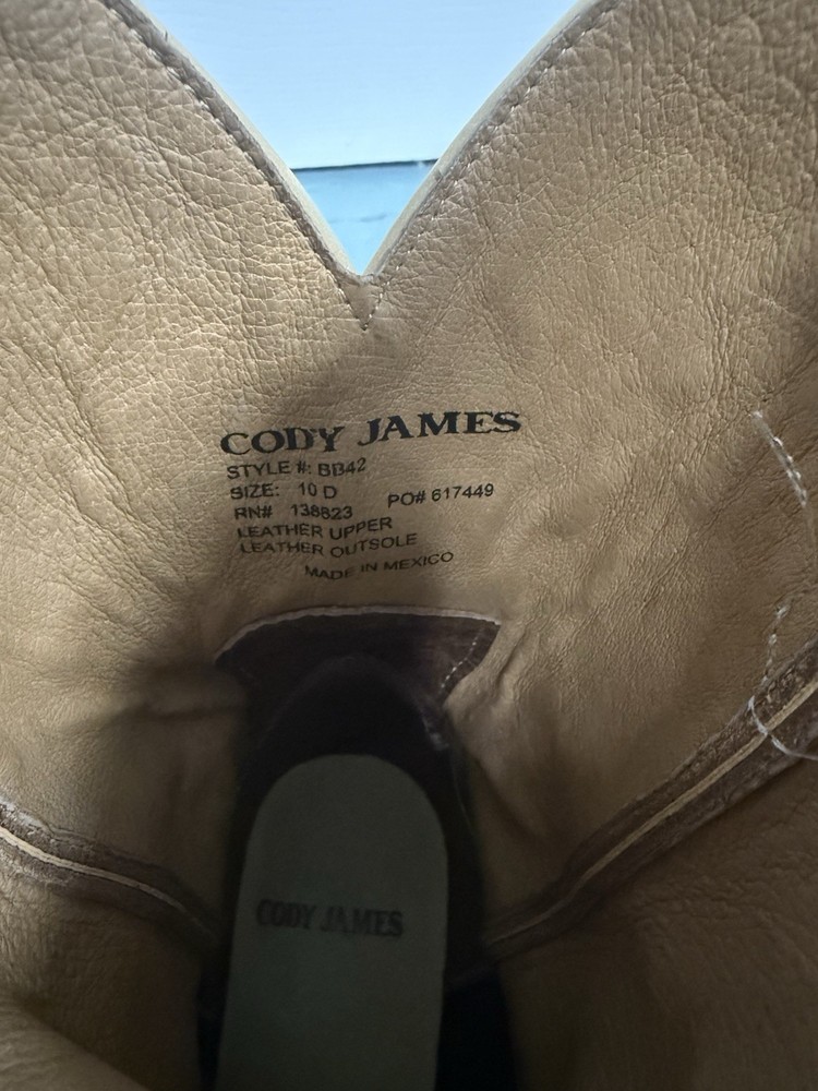 Cody James Exotic Python Western Boots Men's Size US 10 D