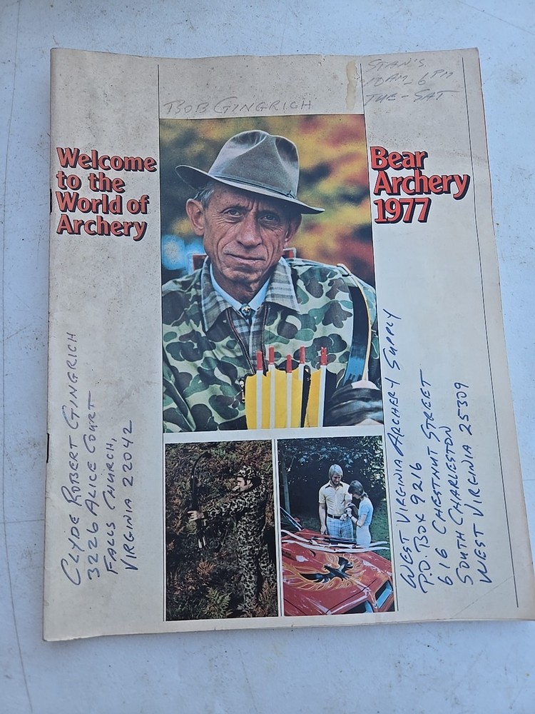 Vintage Bear Archery Catalog 1977