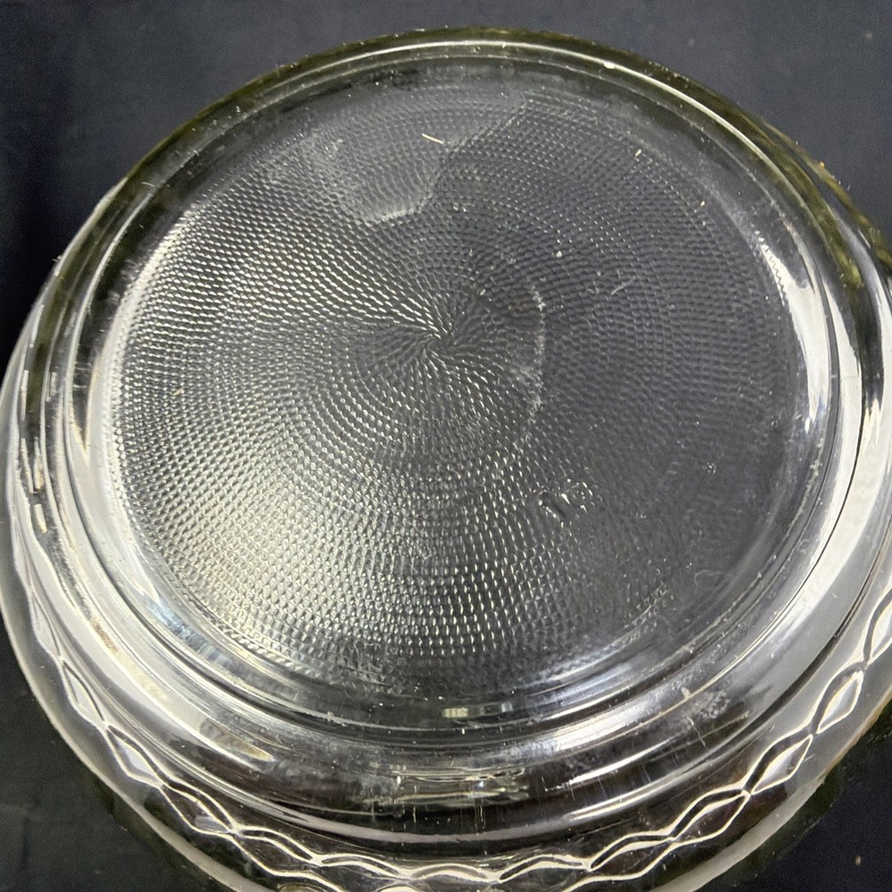 VTG Ribbed Clear Glass Beverage Pitcher National Pattern Hobnail Pattern/ Bottom