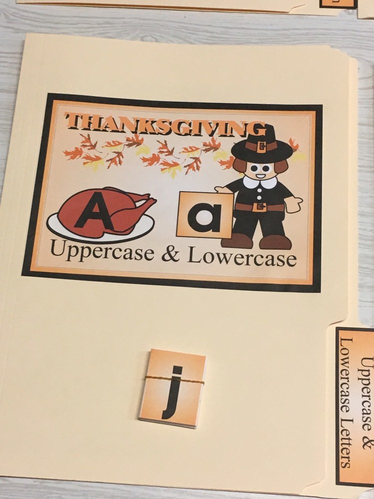 Thanksgiving - 10 File Folder Set - Activity Set - Teaching - DIY PRINTED