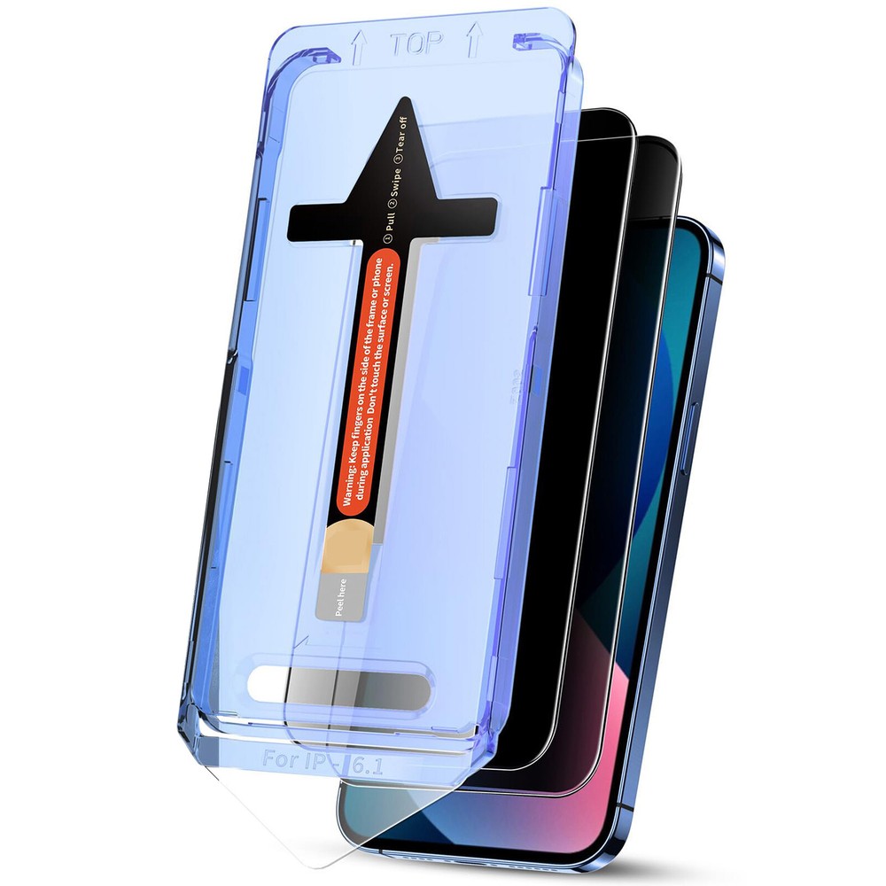 2PCS For iPhone 16 Pro Max 15 14 13 12 Privacy Screen Protector+Installation kit