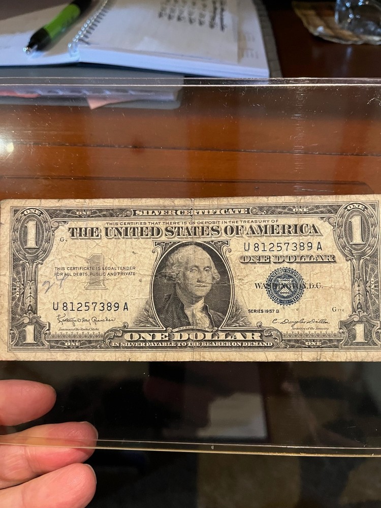 One Dollar 1957B Silver Certificates
