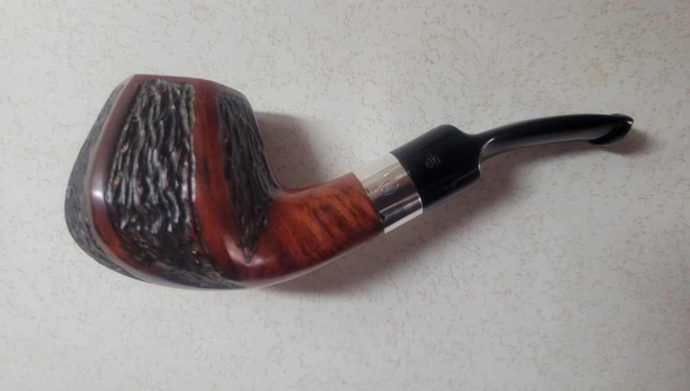 Design Berlin DB Handmade Made In German Paneled Partially Rustucated Pipe