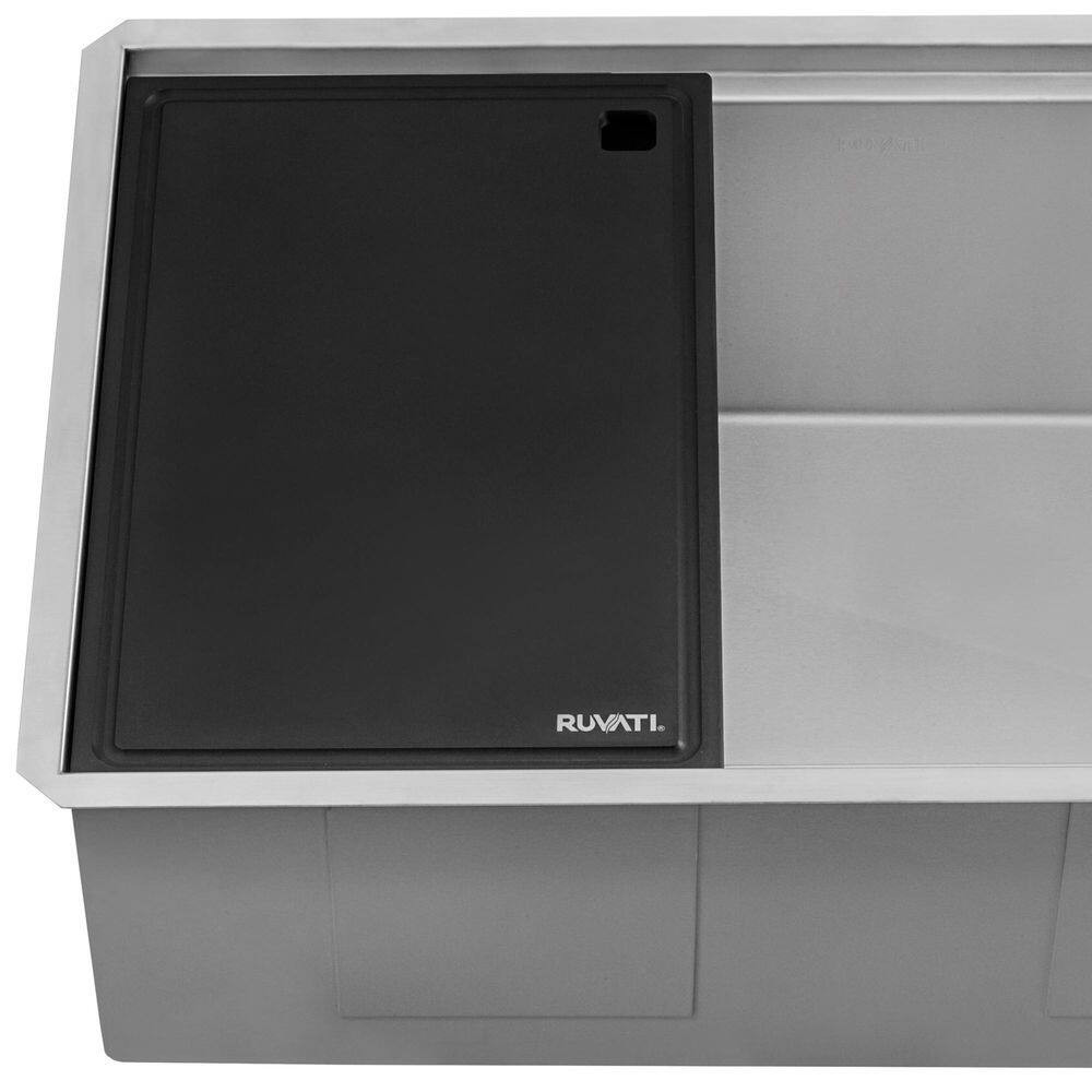 Ledgefit 17 In. X 11 In. Rectangular Matte Black Granite Quartz Composite Replac