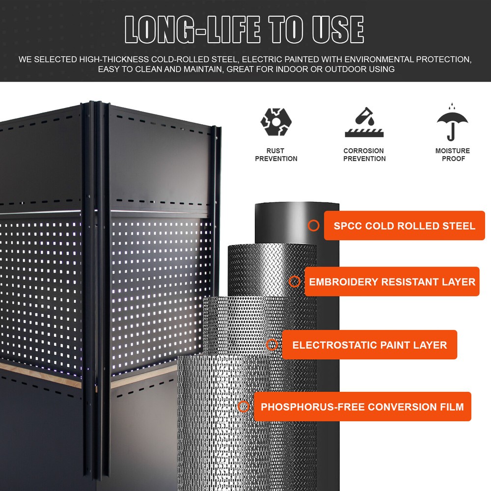 Multifunction Corner Workshop/Garage Cabinet System for Garage Tool Organization