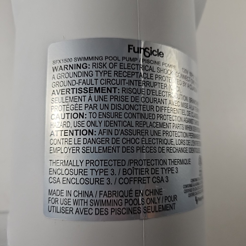 Funsicle 1500 Gallon 2-in-1 Filter Pump System Part: RF Locking Ring Threaded