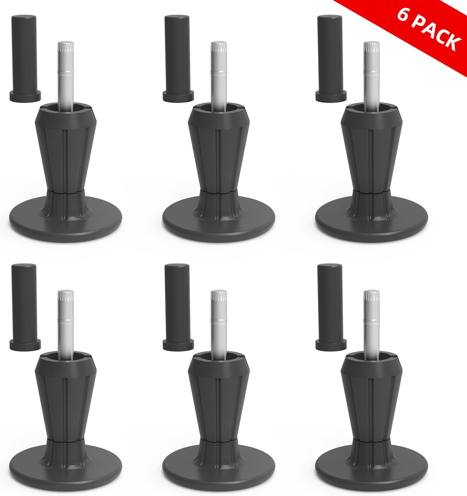 6Pcs Steel Stem Plastic Bed Frame Feet,Sturdy Bed Frame Legs for Replace Wheels,