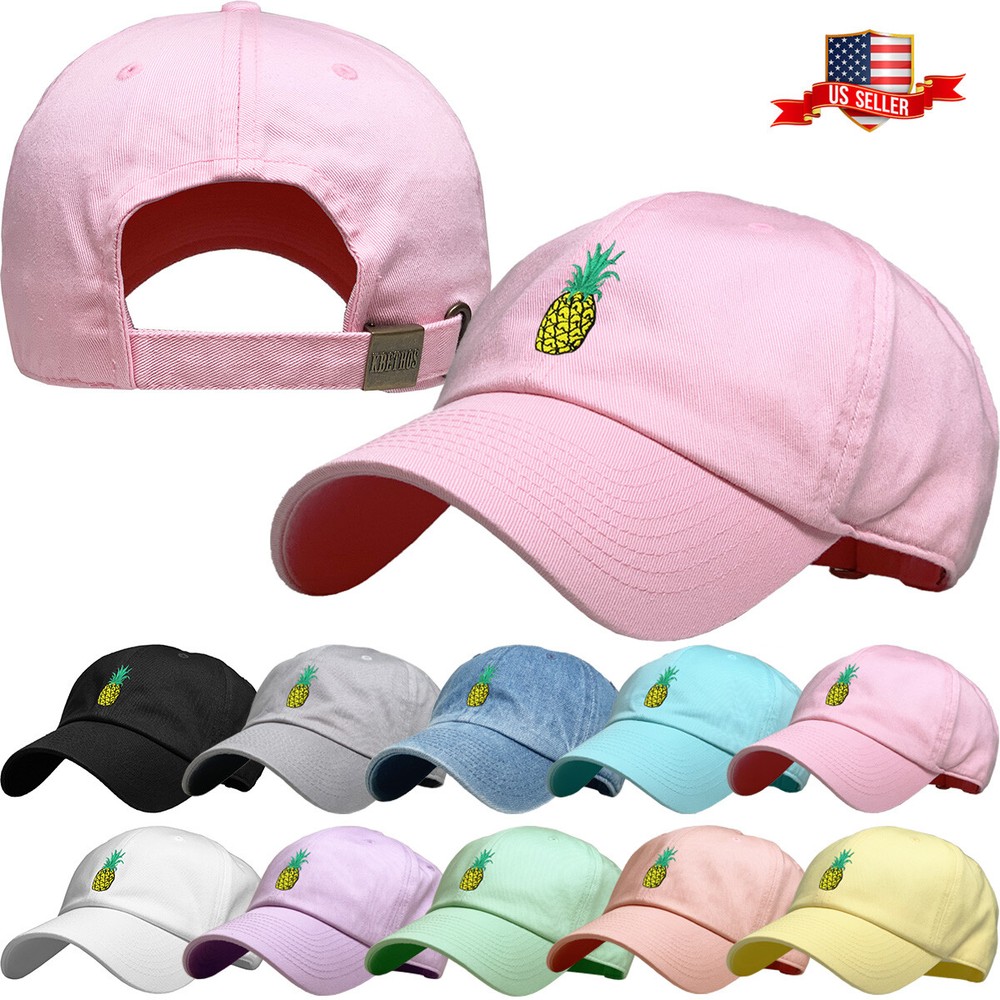 Pineapple Dad Hat Baseball Cap Unconstructed Adjustable Polo Style
