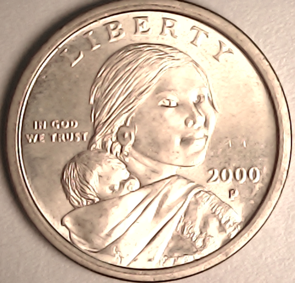 2000P Sagajawea Dollar Coin Double Reverse ERROR