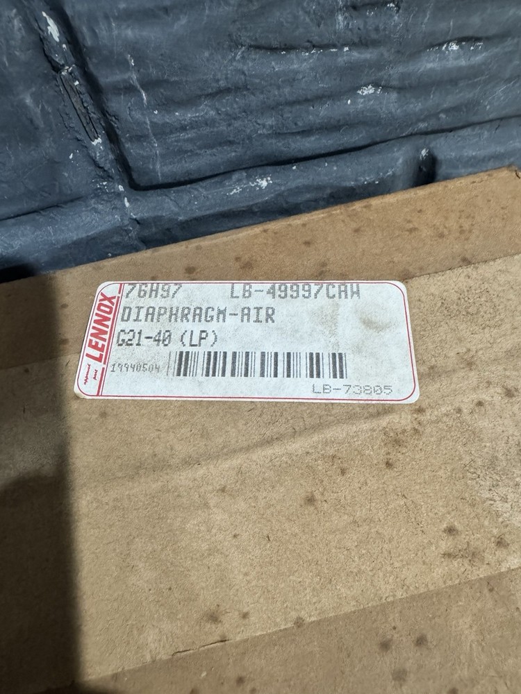 Lennox 76H97 Air Diaphragm New Sealed