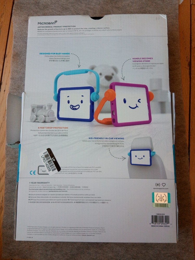 Speck Case-E Run Kid Friendly Table Case For Apple iPad 2019-2021 - Blue