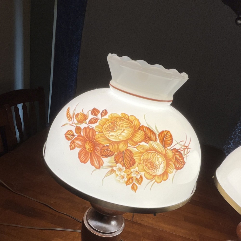 Pair Vintage MCM hurricane Lamps