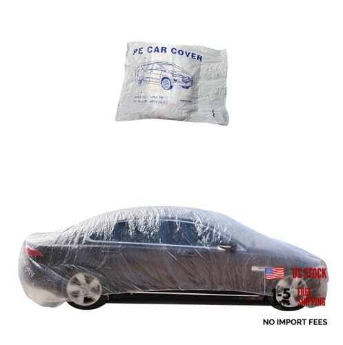 Clear Plastic Disposable Car Protective Cover, Temporary Universal Rain Dust