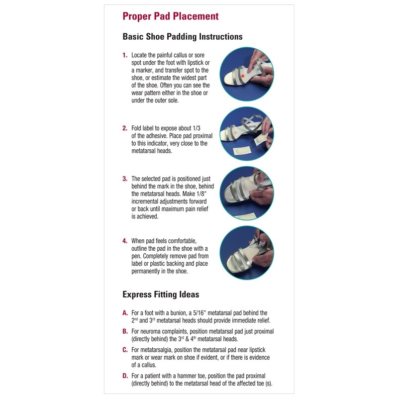 Hapad Longitudinal-Metatarsal Arch Pads