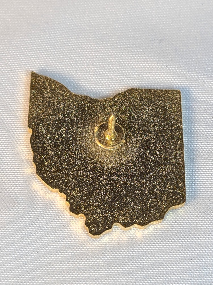 Ohio State Shaped Lapel Hat Pin Single Post Back