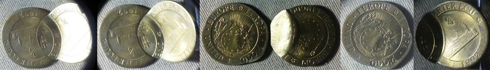 Errors : G.B. Ecu Pattern 1/4 Ecu Mated Pair Green Brass IREC434