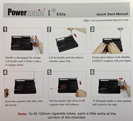 Efficient I Elite Cigarette Maker - Black Metallic with Accessories Included