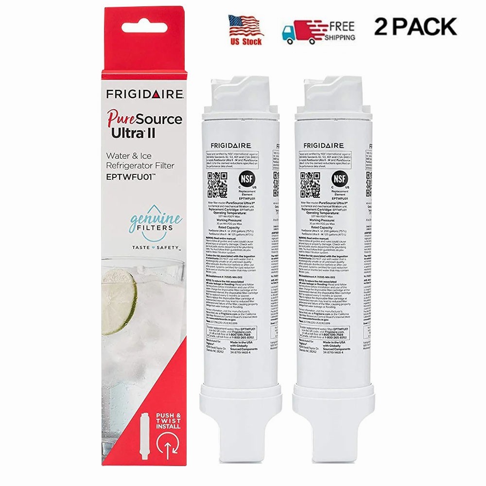 2PACK Frigidaire EPTWFU01 Pure Source Ultra II Refrigerator Water Filter