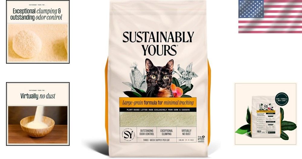 Natural Cat Litter 10lbs - Large-Grain, Low Tracking with Exceptional Clumping