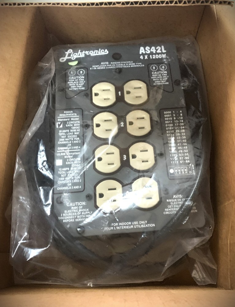 Lightronics AS-42L Stage Lighting Power Pack 4 Channel 1200W