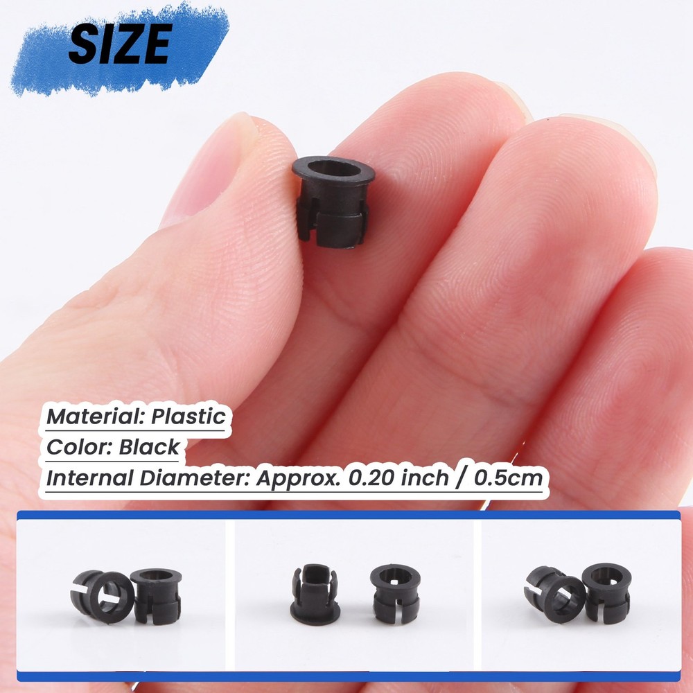 100 Pieces Black Plastic 5mm LED Clip Holder Display Panel Mount Cases E2M14839