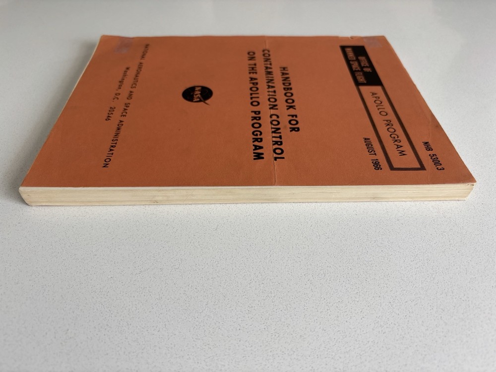 NASA Apollo Handbook For Contamination Control Program 1966 Manned Space Flight