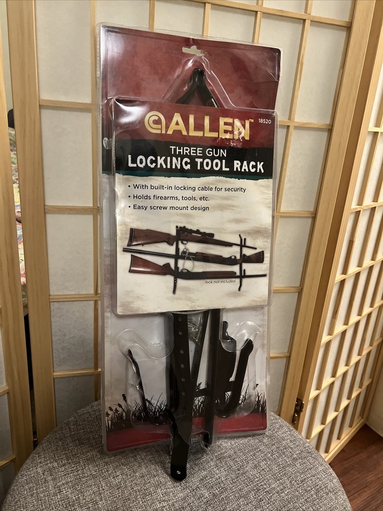 Allen Three Gun Locking Tool Rack Mounting 18520 Open Box Free Shipping