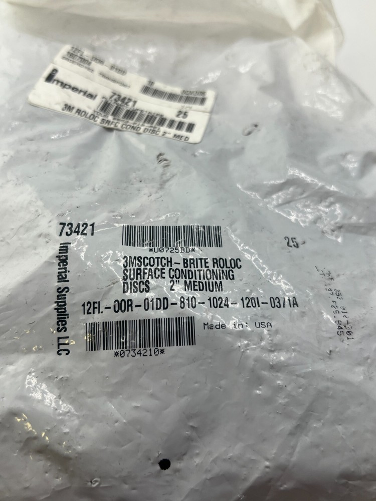 (QTY 25) Scotch-Brite Roloc Conditioning Disc, 2", Mount Type R, Medium Grade