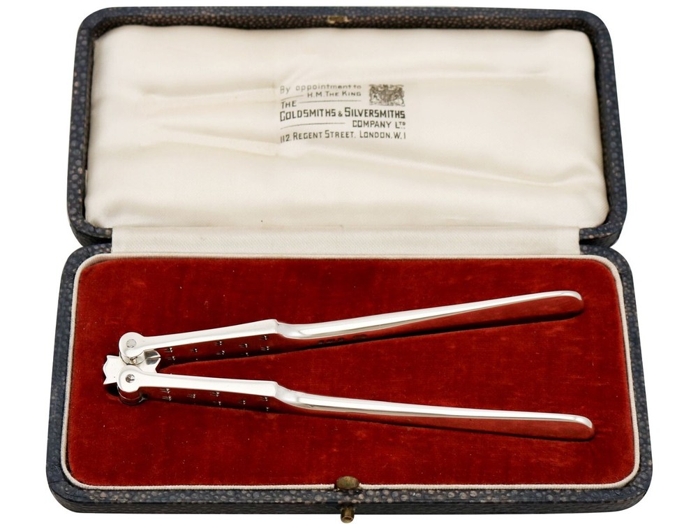 Antique George V Sterling Silver Nutcrackers 1935