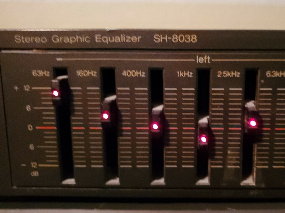 Technics SH-8038 2-Channel Stereo 7 Band Graphic Equalizer *Tested & Working*