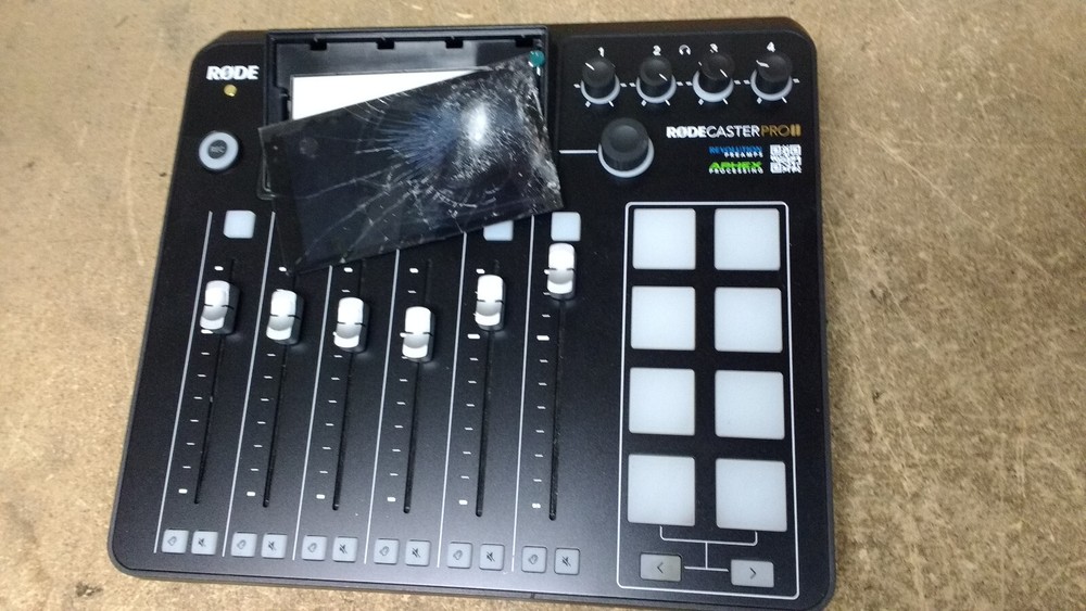 RODECaster Pro II Integrated Audio Production Studio intentionally damaged