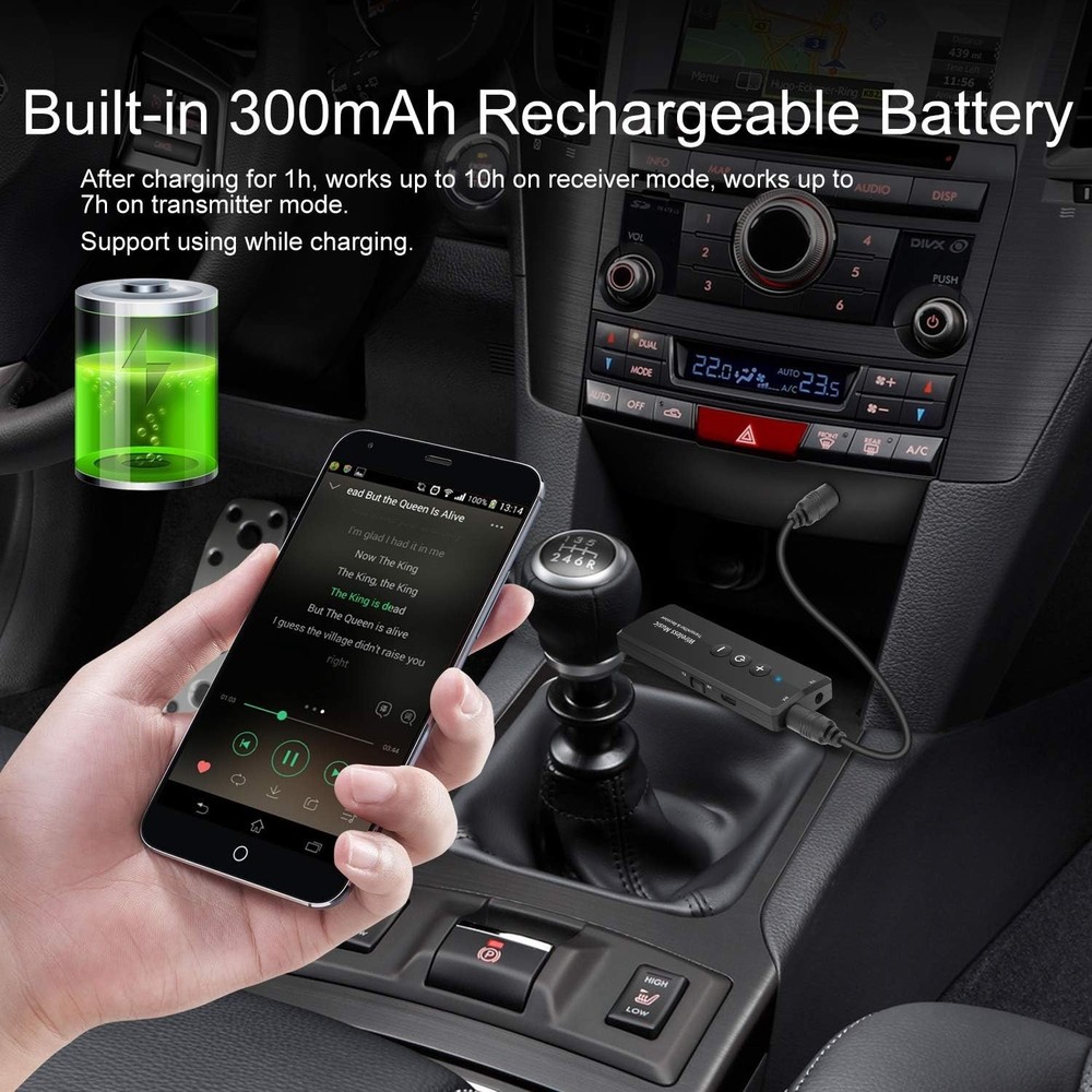 Compact Bluetooth 5.3 Wireless Adapter - 3-in-1 Solution for All Audio Devices