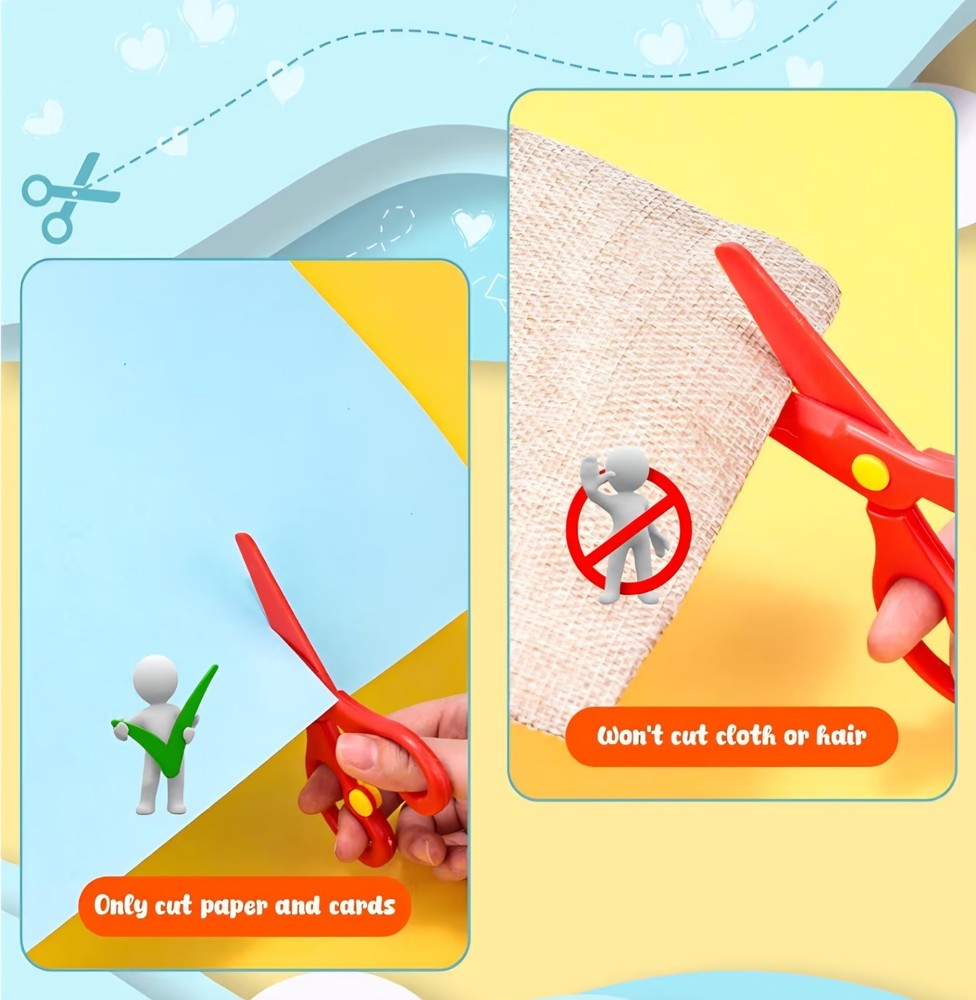 8PCS Blunt Tip Training Safety Scissors