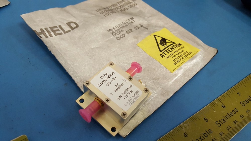 RF Amplifier, 15VDC, Q-BIT CORP, QB-189