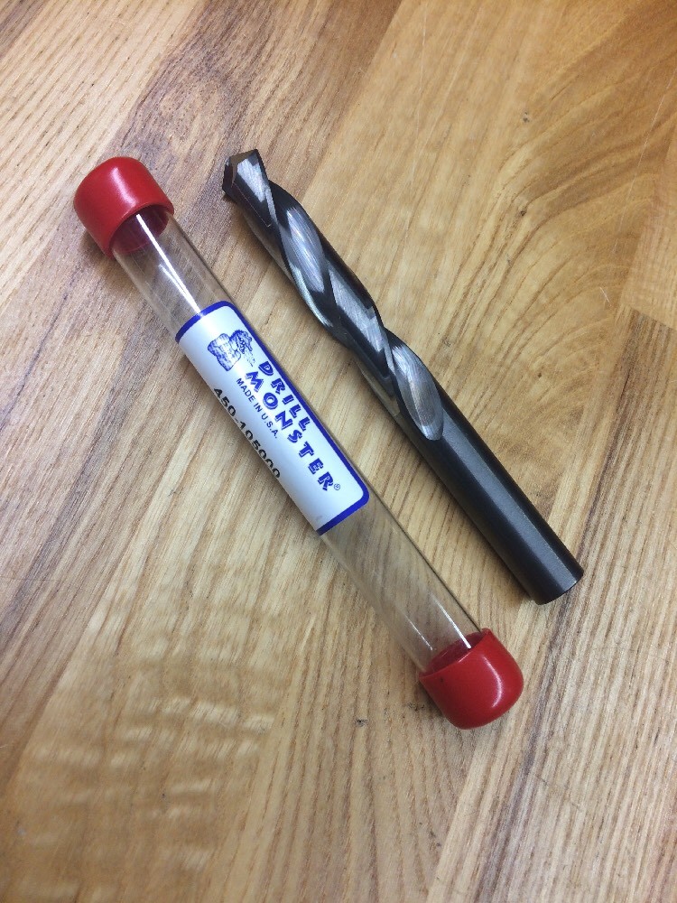 DRILL MONSTER Jobber Drill Bit, Solid Carbide, Bright, 1/2", 450-105000