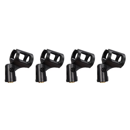 4 Pcs Adjustable Microphone Clip Holders for Wired/Wireless Mics