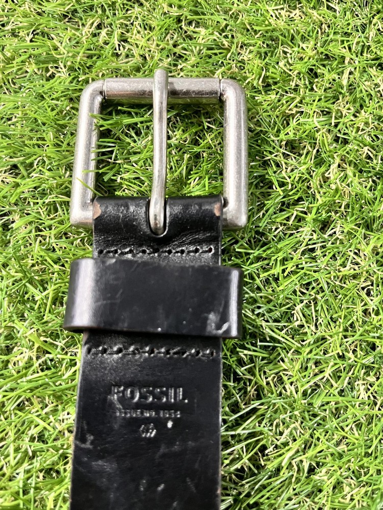 Fossil Black Leather Belt Size 40 M