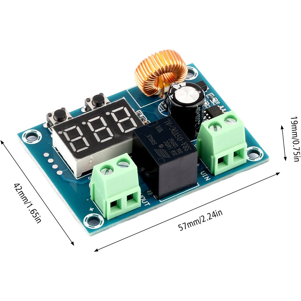 2X DC 12V-36V Battery Low Voltage cut off On Switch Controller Protection Module