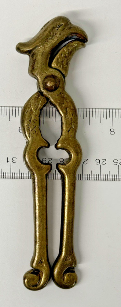 Vintage Heavy Solid Brass Eagle Head Nutcracker, Functional, Griffon, Gryphon