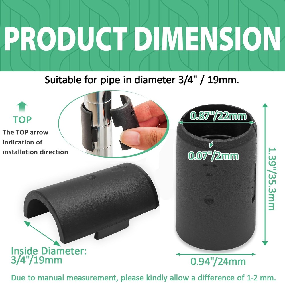 24 PCS 3/4 Inch Wire Shelf Clips Plastic Lock Clips Replacement For Post