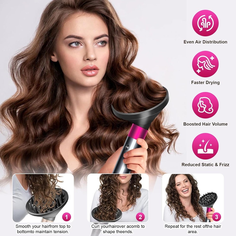 Upgraded Diffuser for Dyson Airwrap Styler, Portable Hair Dryer Diffuser Atta...