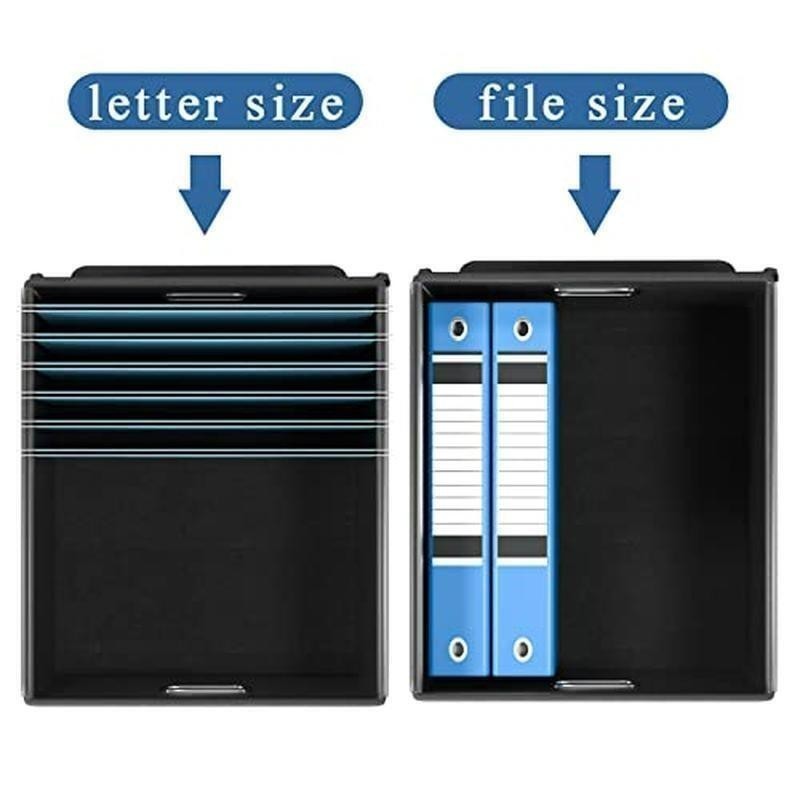 Portable File Organizer Box Set Collapsible Storage Solution Documents Office US