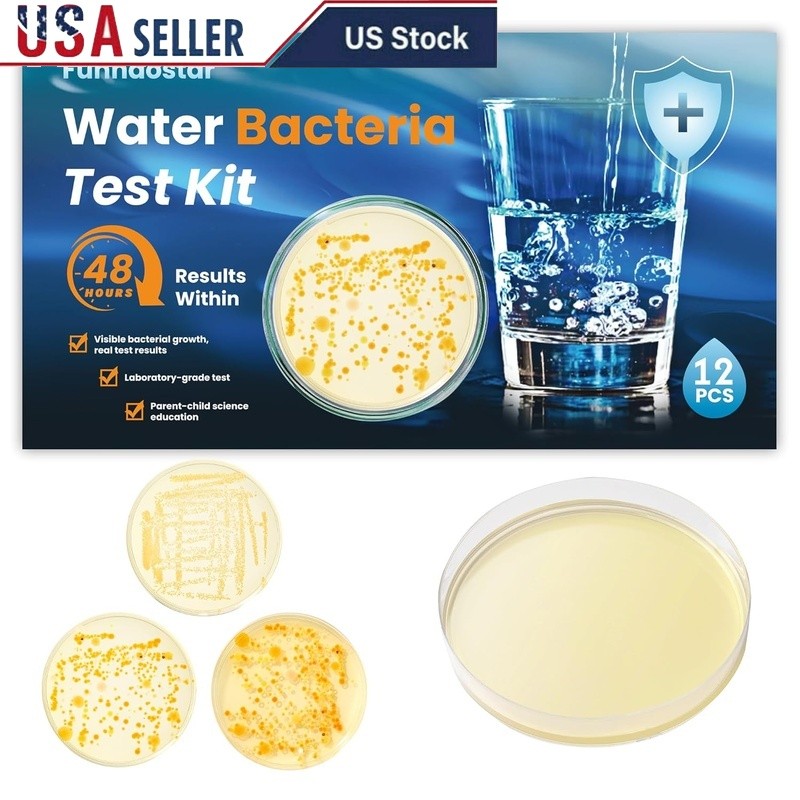 Complete Water Testing Kit Home Pool Tap Well Bacteria Detection 12 Tests New