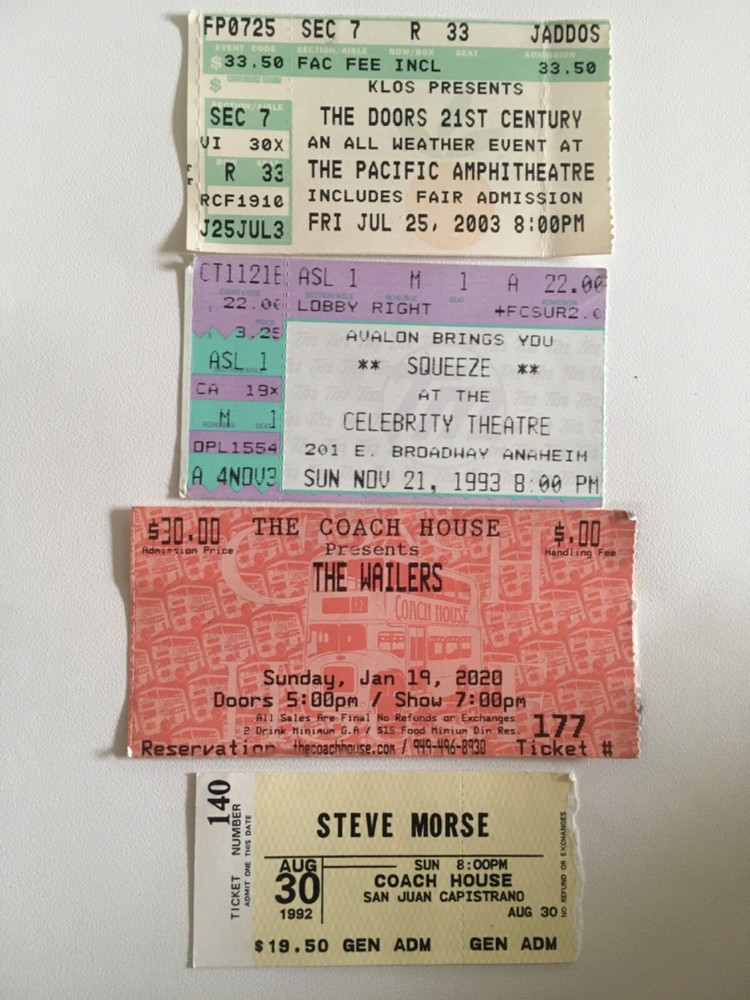 The Doors & Misc, Concert Ticket Stub 2003 Lot