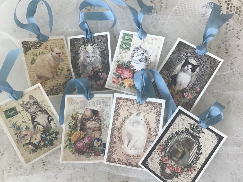 ~Adorable CATS GIFT TagS  Glitter 8 ~