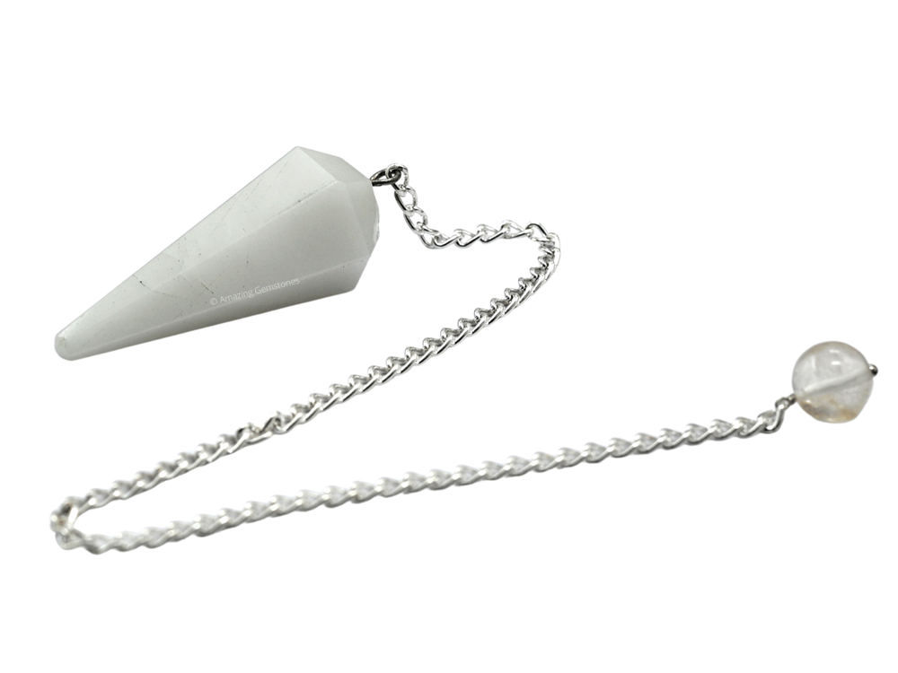 Snow Quartz Dowsing Crystal Pendulum