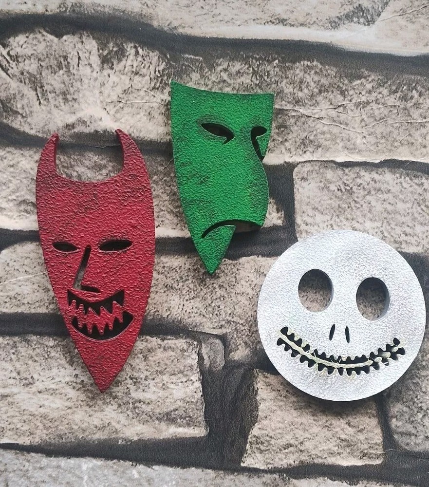 Lock Shock and Barrel magnets  Nightmare Before Christmas