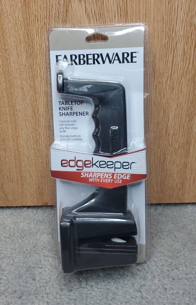Farberware Edgekeeper Handheld Kitchen Knife Sharpener Black NEW