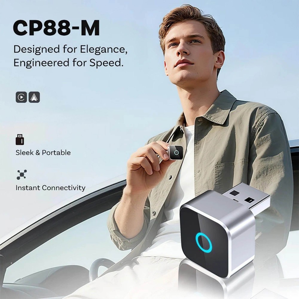 Wireless for Android Auto Adapter for CarPlay USB Dongle Bluetooth 4.2 Converter