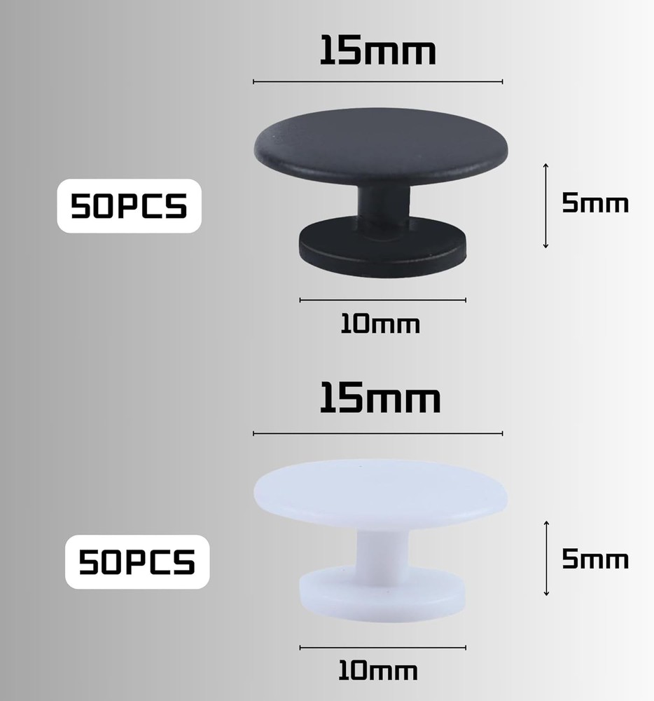 100Pcs 15mm Charm Backs for Bogg Bag, DIY Blank Bit Accessory, Button Backs...
